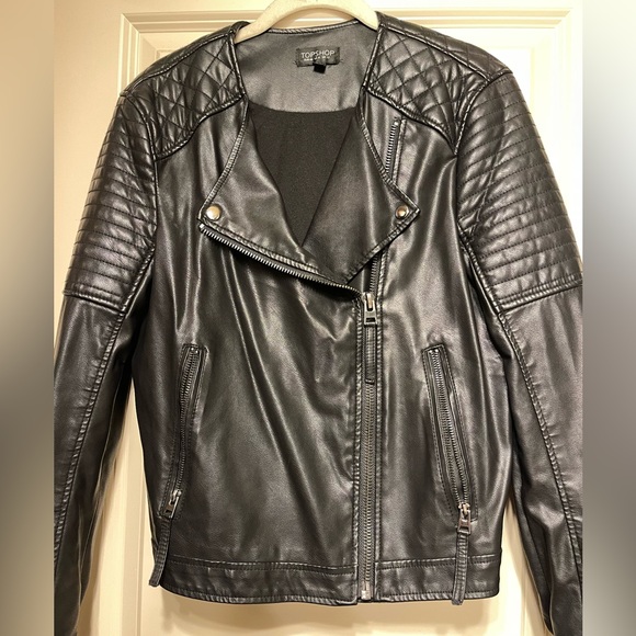 Topshop Moto Leather Jacket - Picture 2 of 8